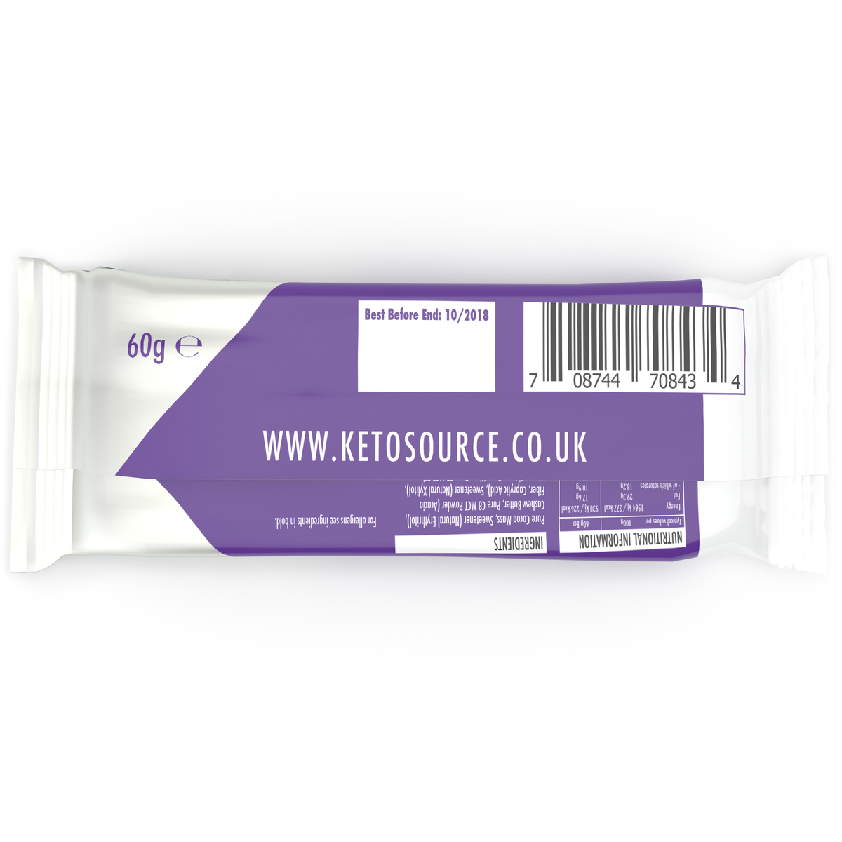 Case of 120 x Ketosource Ketone Bar (Single Bar)
